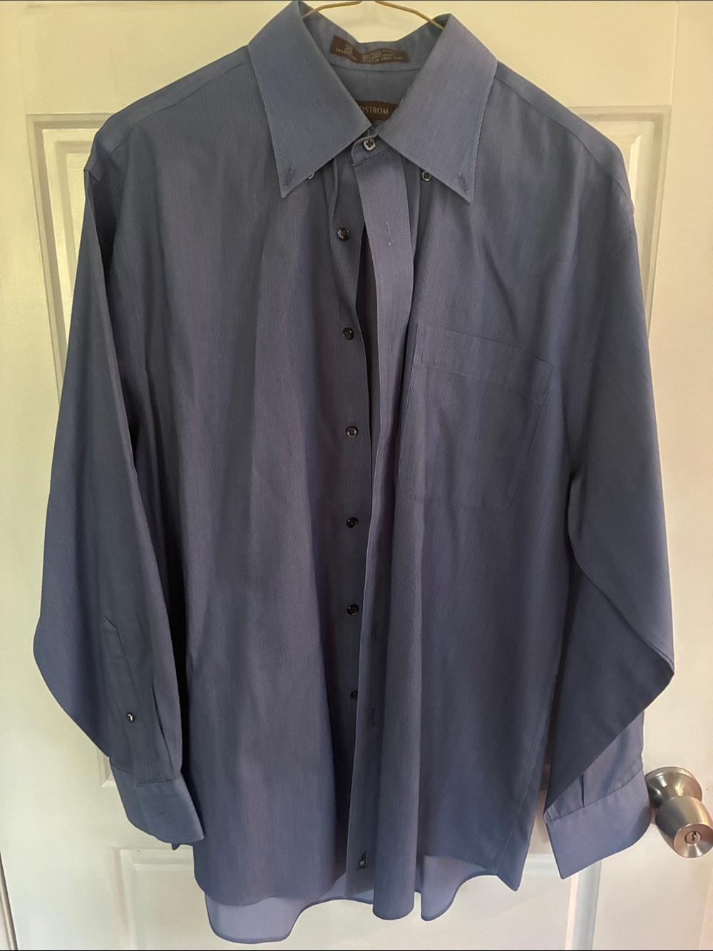 Nordstrom Men's Slate Blue Long-Sleeve Dress Shirt